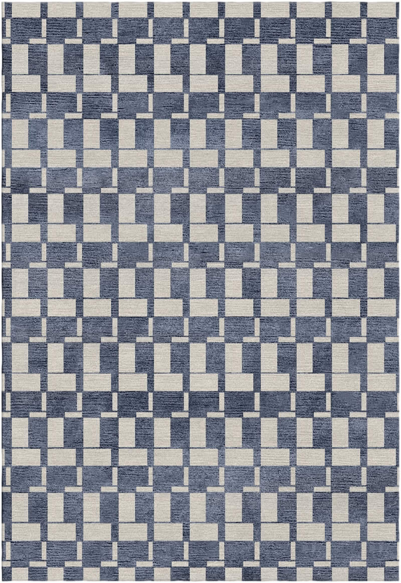 现代简约紫灰色几何图形图案地毯贴图