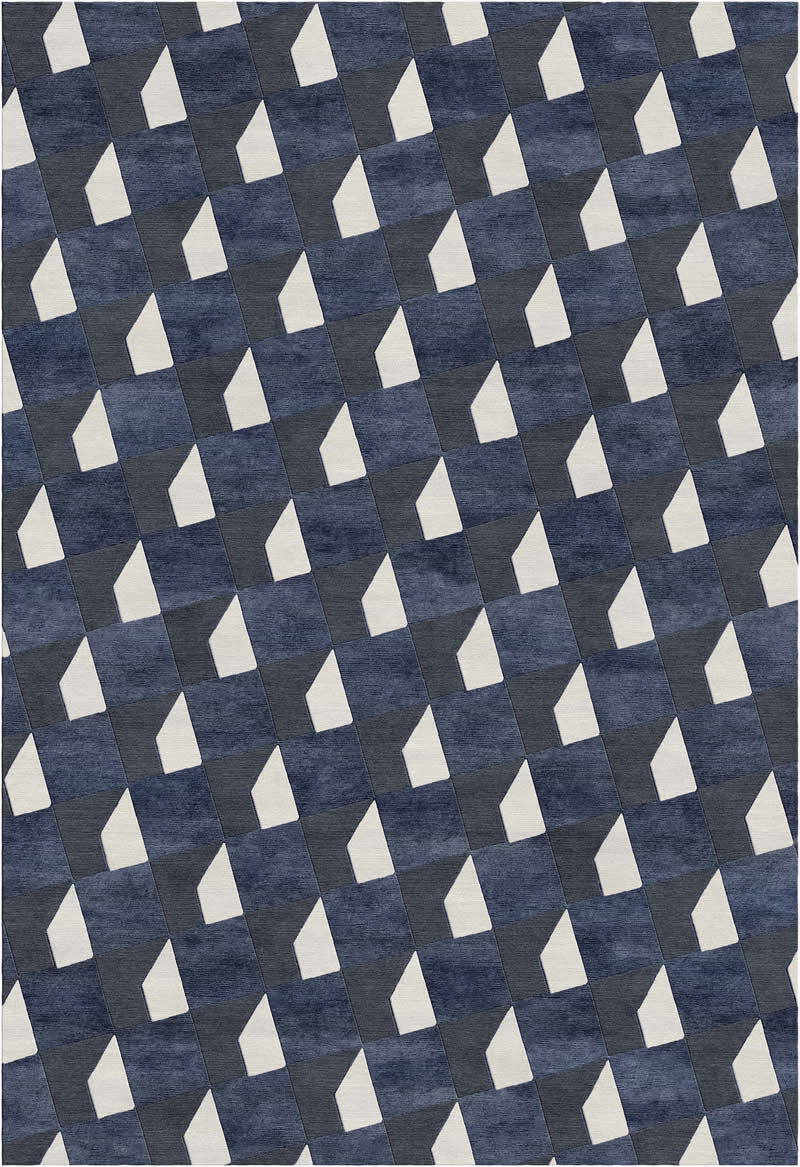 现代简约紫黑色几何图形图案地毯贴图