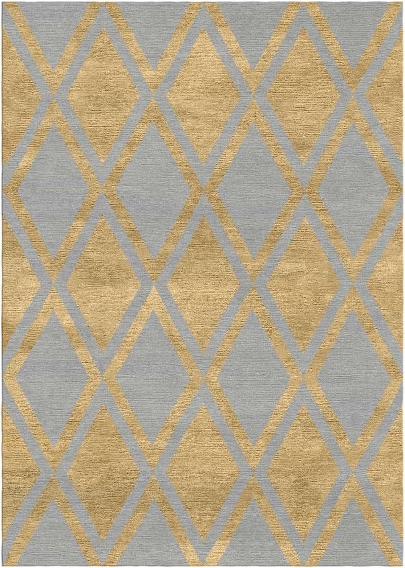 现代简约金灰色几何图形图案地毯贴图