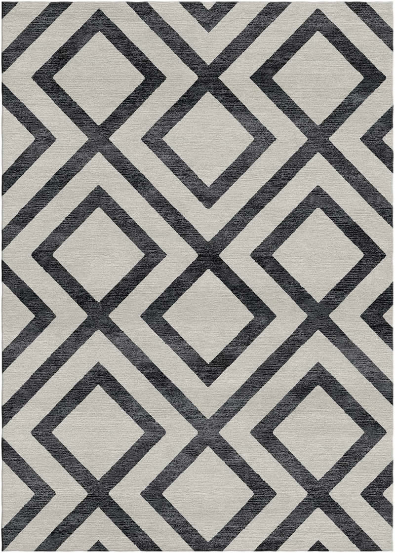 新中式深浅灰色几何图形图案地毯贴图