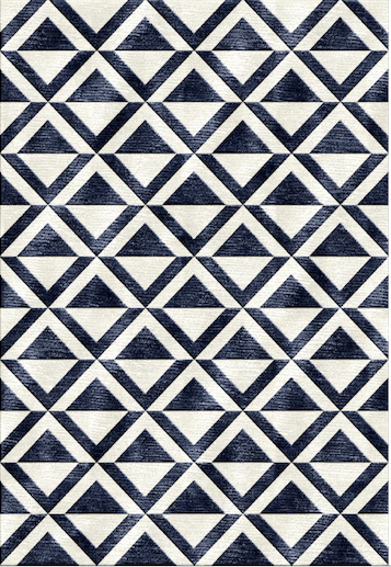 现代简约黑白几何三角图形图案地毯贴图