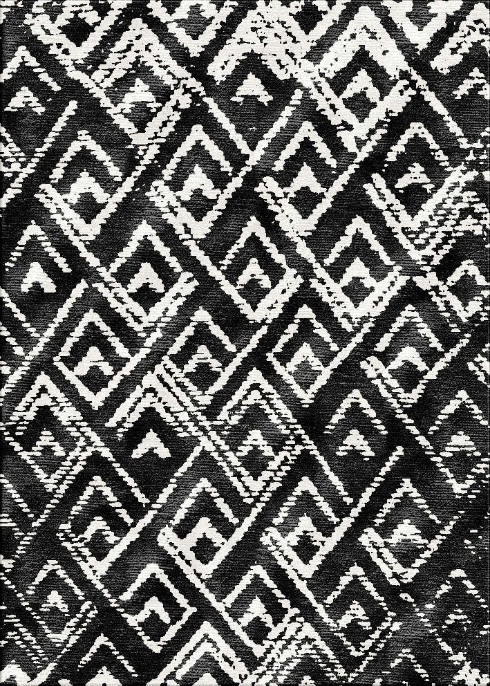 现代美式黑白雪山图案地毯贴图