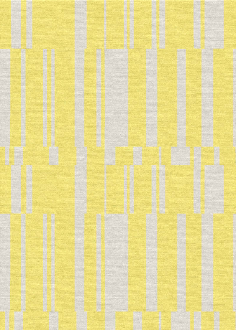 现代简约黄白色简单条纹图案地毯贴图