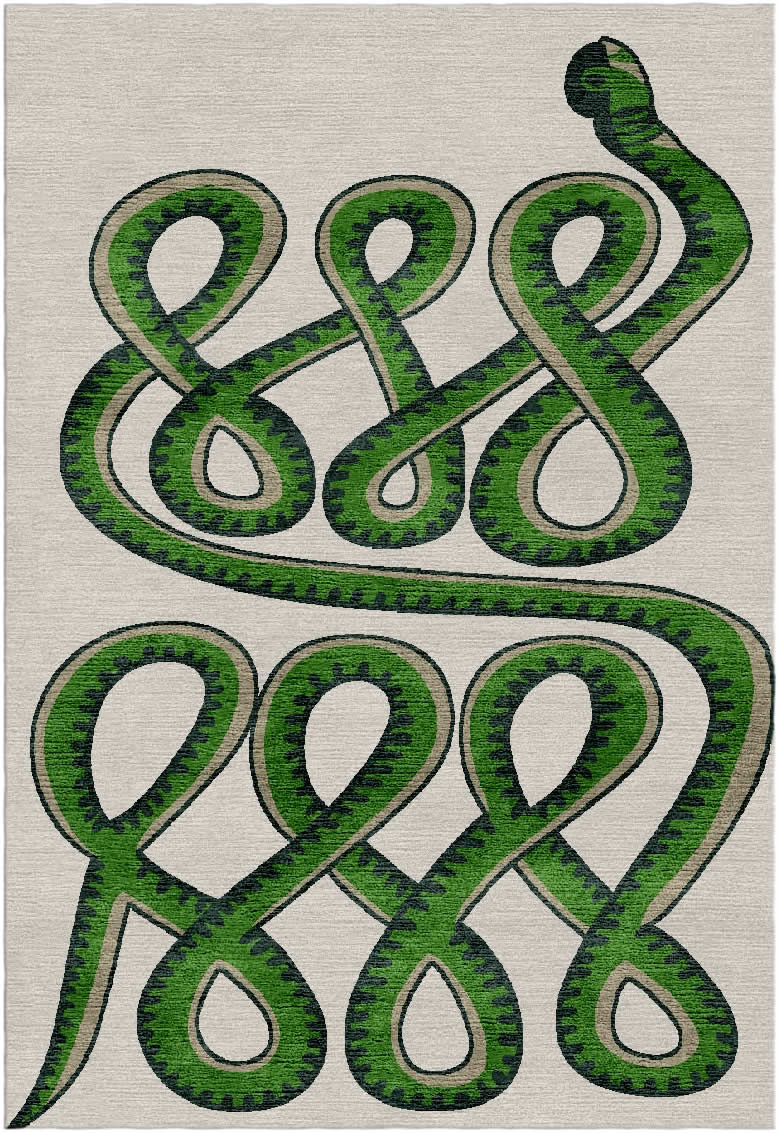 现代风格动物蛇图案地毯贴图