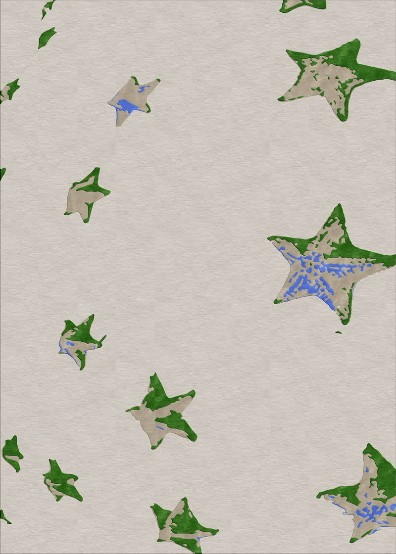 现代简约海洋动物海星图案地毯贴图