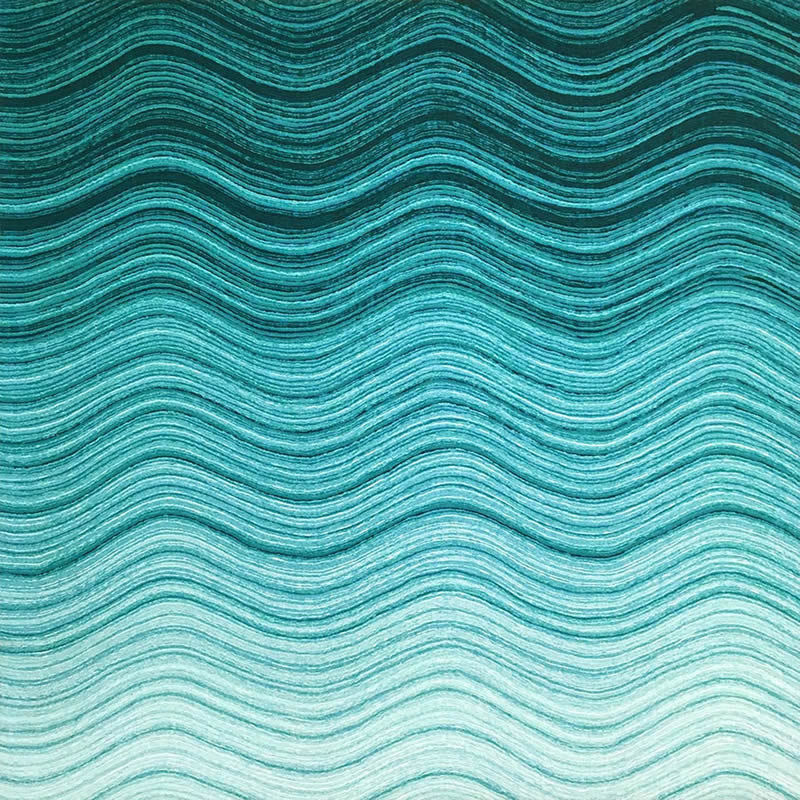 现代简约青蓝色渐变波纹图案地毯贴图