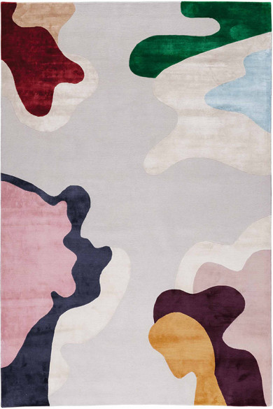 轻奢美式抽象色块纹理图案地毯贴图