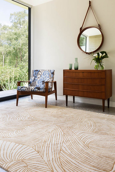 现代美式复古抽象线条图案地毯贴图