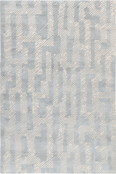 现代美式蓝灰色几何线条图案地毯贴图