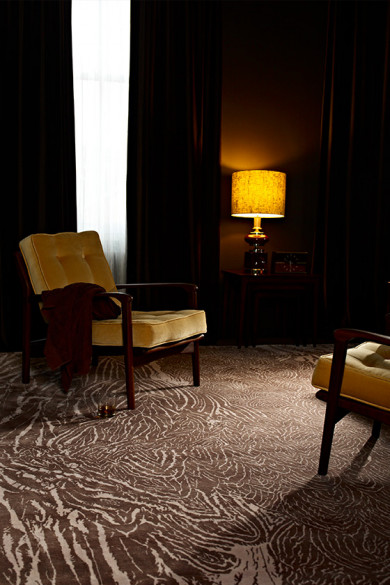 现代美式深咖色抽象纹理图案地毯贴图