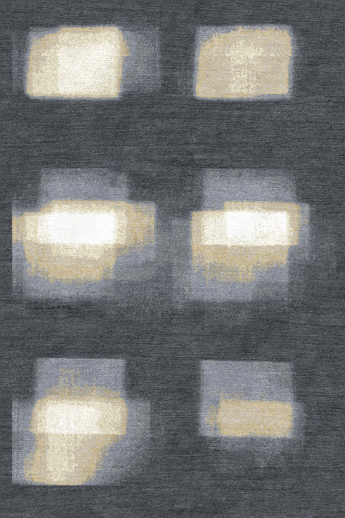 现代简约灰黄色几何图案地毯贴图