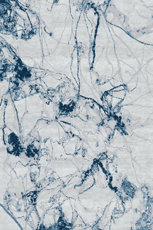 新中式蓝灰色抽象纹理图案地毯贴图
