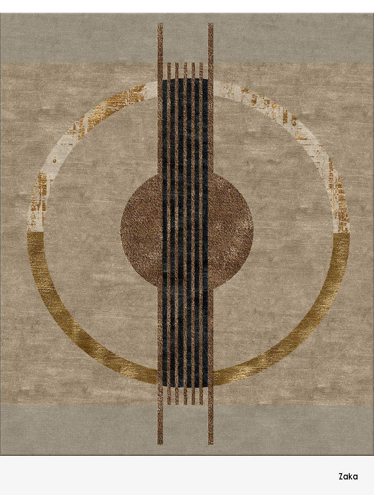 现代美式浅咖色简单纹理图案地毯贴图