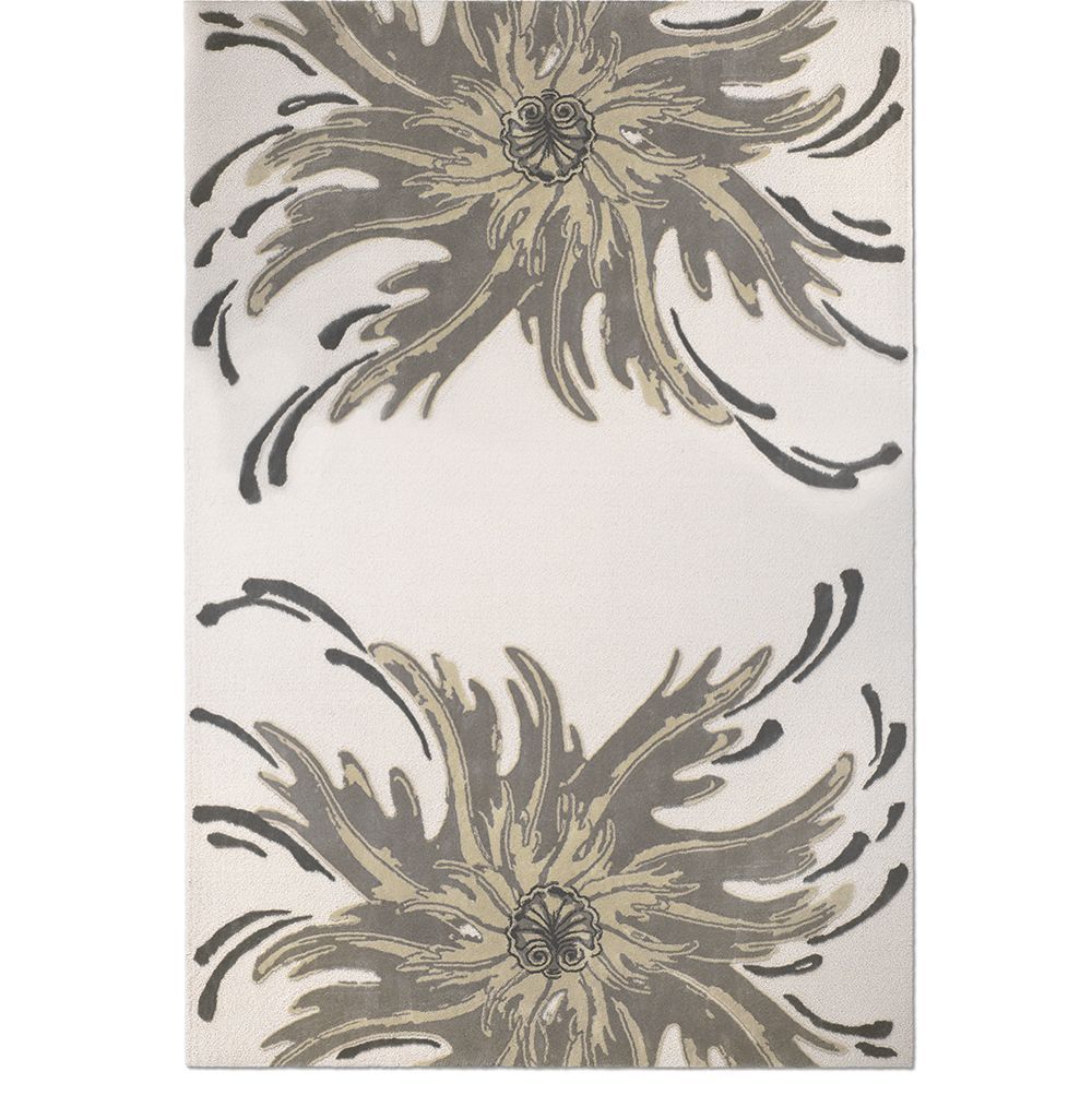 现代美式灰色花朵花纹图案地毯贴图
