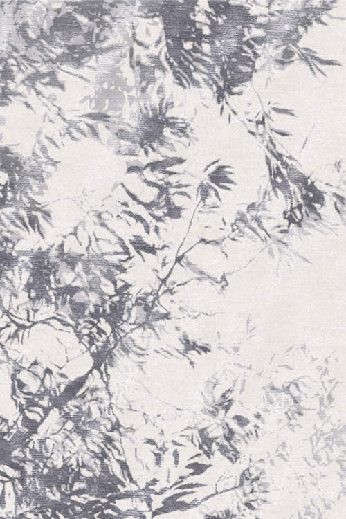 新中式灰色植物叶子图案地毯贴图
