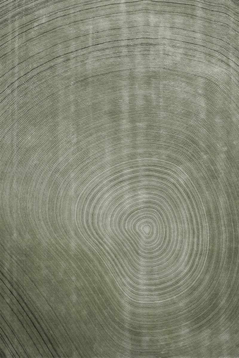 新中式浅墨绿色圆圈纹理图案地毯贴图-高端