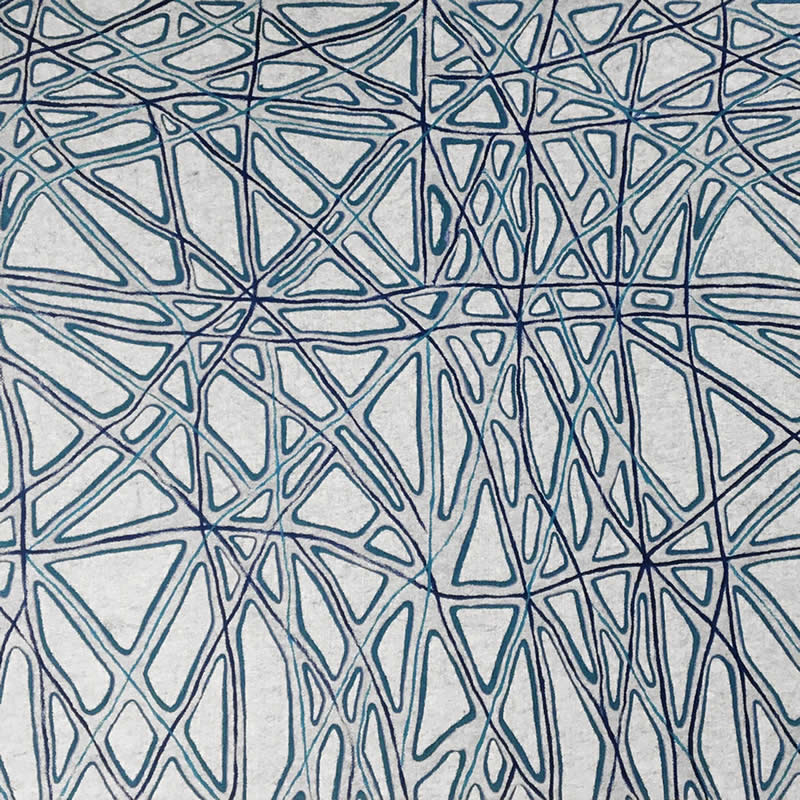 现代简约灰黑青色不规则纹理图案地毯贴图