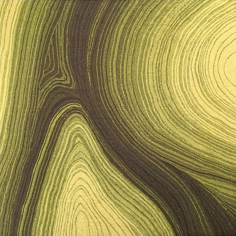 现代风格黄绿色渐变纹理图案地毯贴图