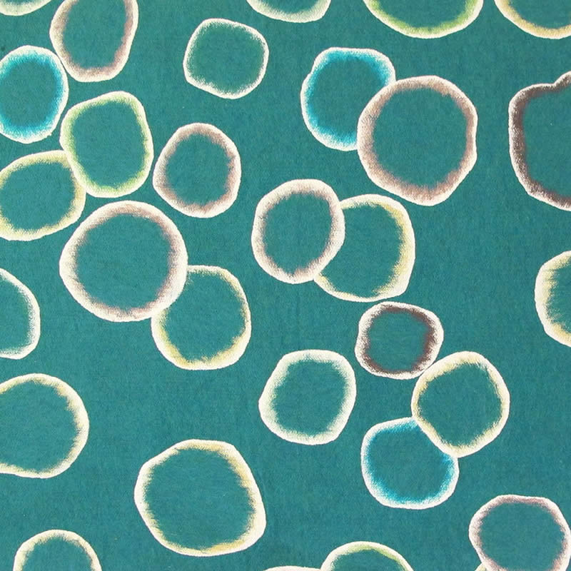 现代美式蓝青色圆圈泡泡图案地毯贴图