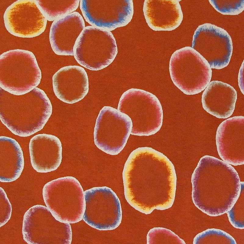 现代美式砖红色圆圈泡泡图案地毯贴图