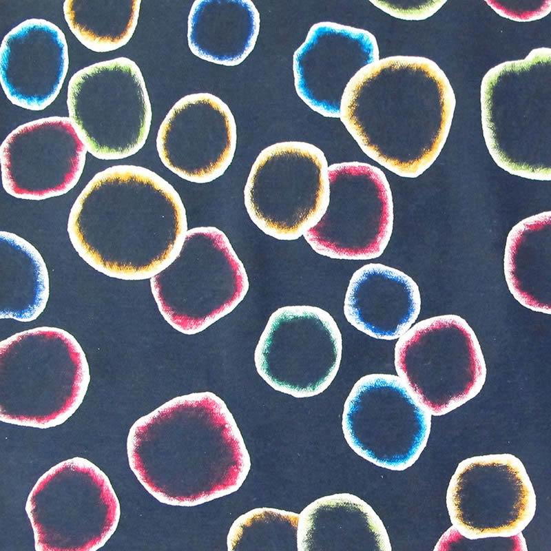 现代美式墨蓝色圆圈泡泡图案地毯贴图