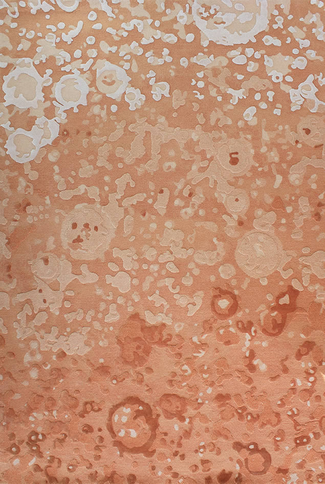 现代美式橘粉色抽象图案地毯贴图