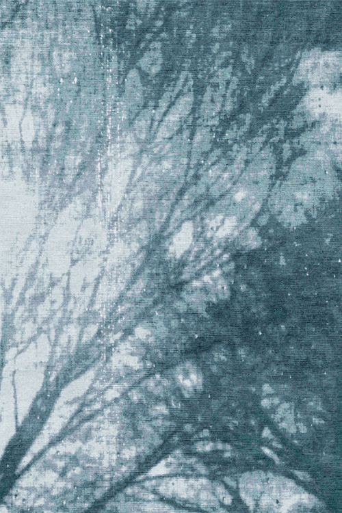 现代美式蓝灰色树枝纹理图案地毯贴图