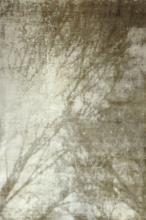 现代美式咖绿色树枝纹理图案地毯贴图