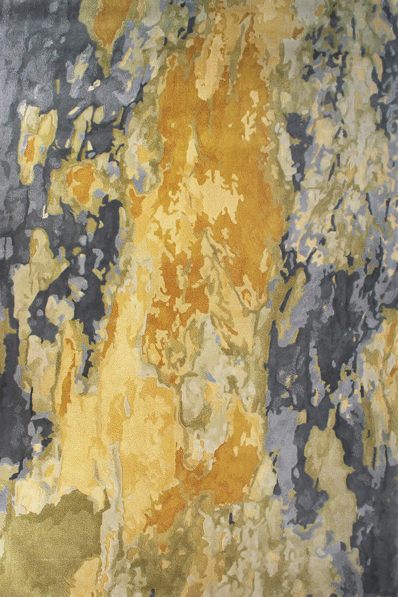 现代美式黄灰色抽象图案地毯贴图