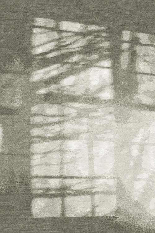 现代简约绿灰色树木纹理图案地毯贴图