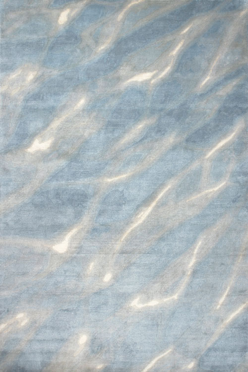 现代简约蓝灰色水波纹图案地毯贴图