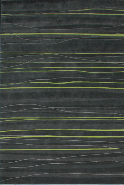 现代简约深灰荧光绿条纹图案地毯贴图