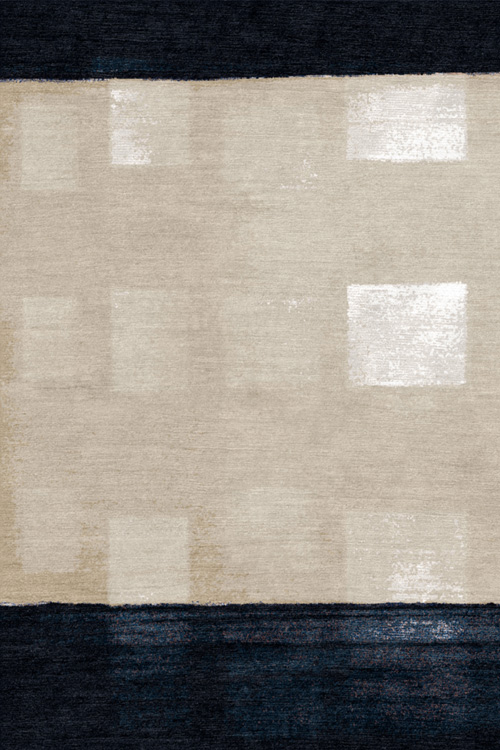 现代简约浅咖深蓝简单图案地毯贴图