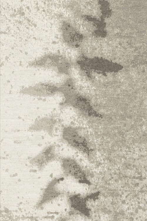 现代简约浅咖灰色叶子图案地毯贴图