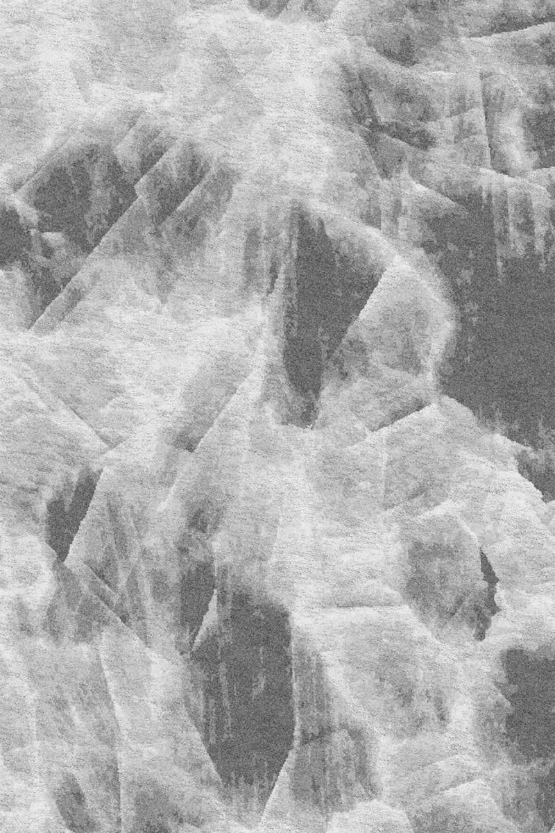 新中式灰色岩石山水图案地毯贴图