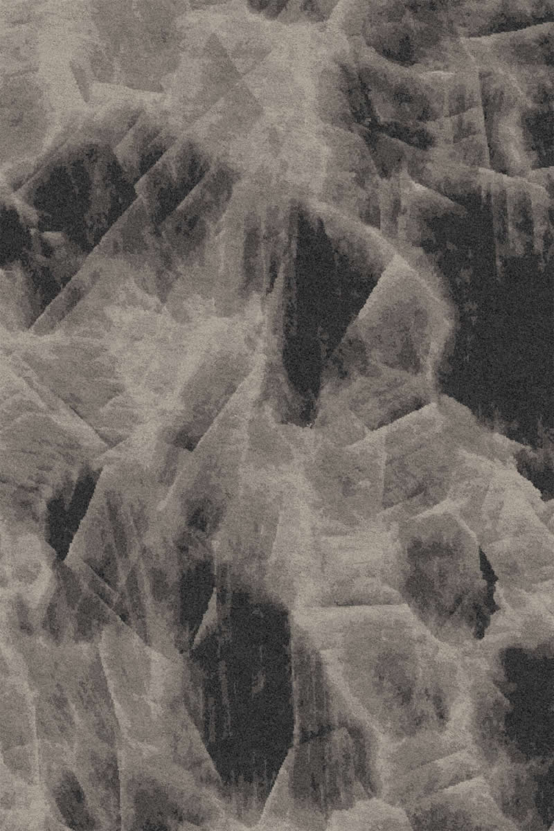 新中式深浅紫灰色岩石山水图案地毯贴图
