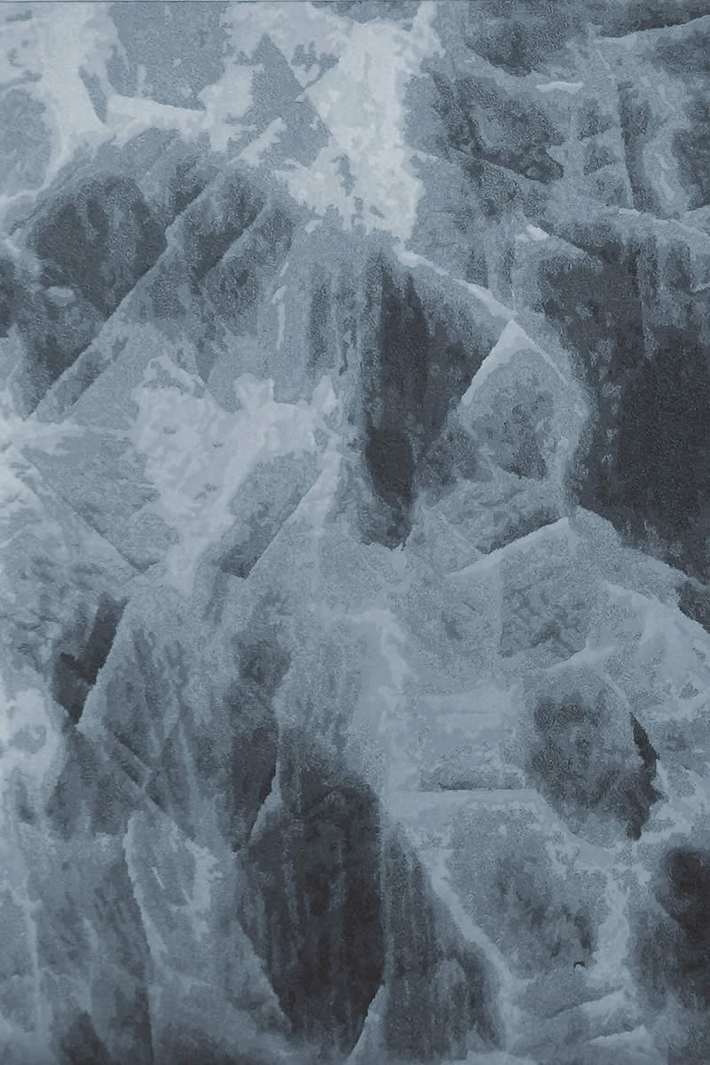 新中式深浅墨灰色岩石山水图案地毯贴图