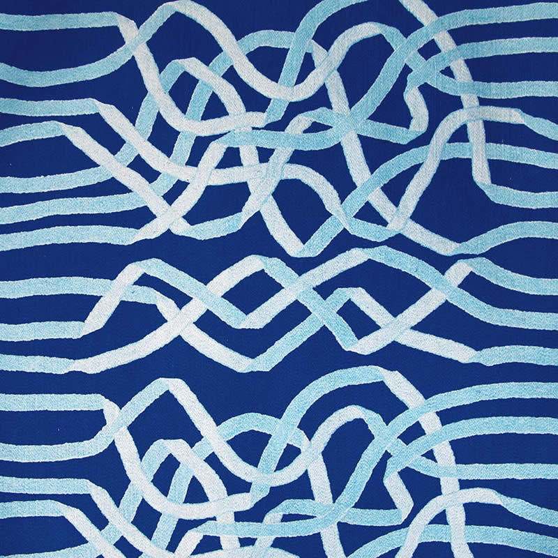 现代简约蓝色简约条纹图案地毯贴图