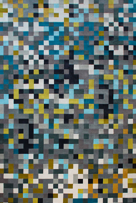 现代简约彩色马赛克格子图案地毯贴图