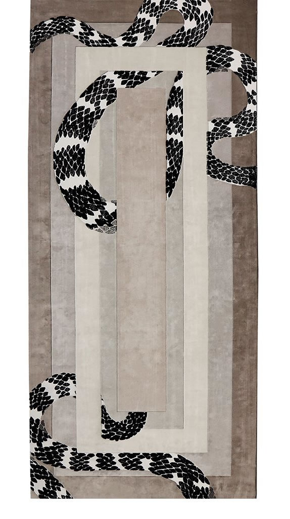 现代美式简约动物纹理图案地毯贴图