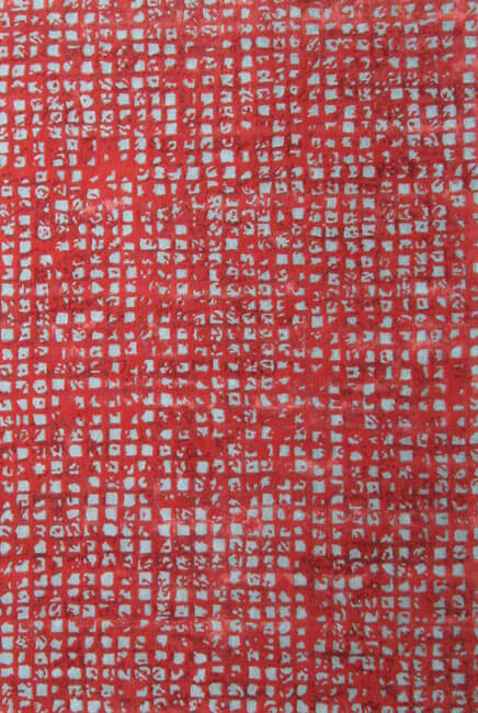 新中式朱红色格子植物图案地毯贴图