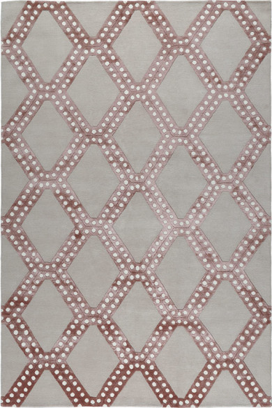 现代简约浅灰色几何网状图案地毯贴图