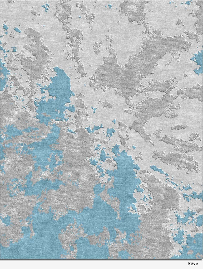 现代美式浅灰蓝色抽象纹理图案地毯贴图