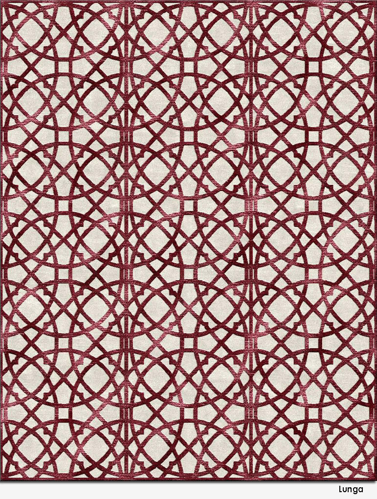 现代玫红色几何圆圈纹理图案地毯贴图