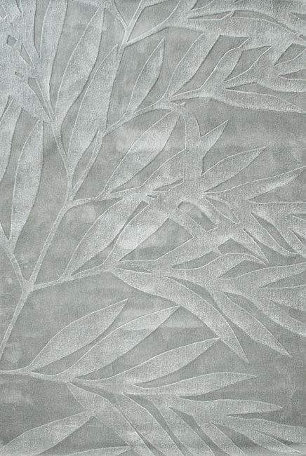 新中式浅灰色枝叶图案地毯贴图