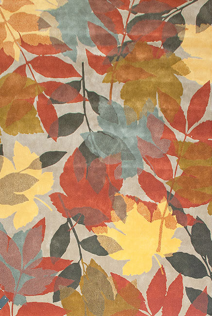 现代田园叶子图案地毯贴图