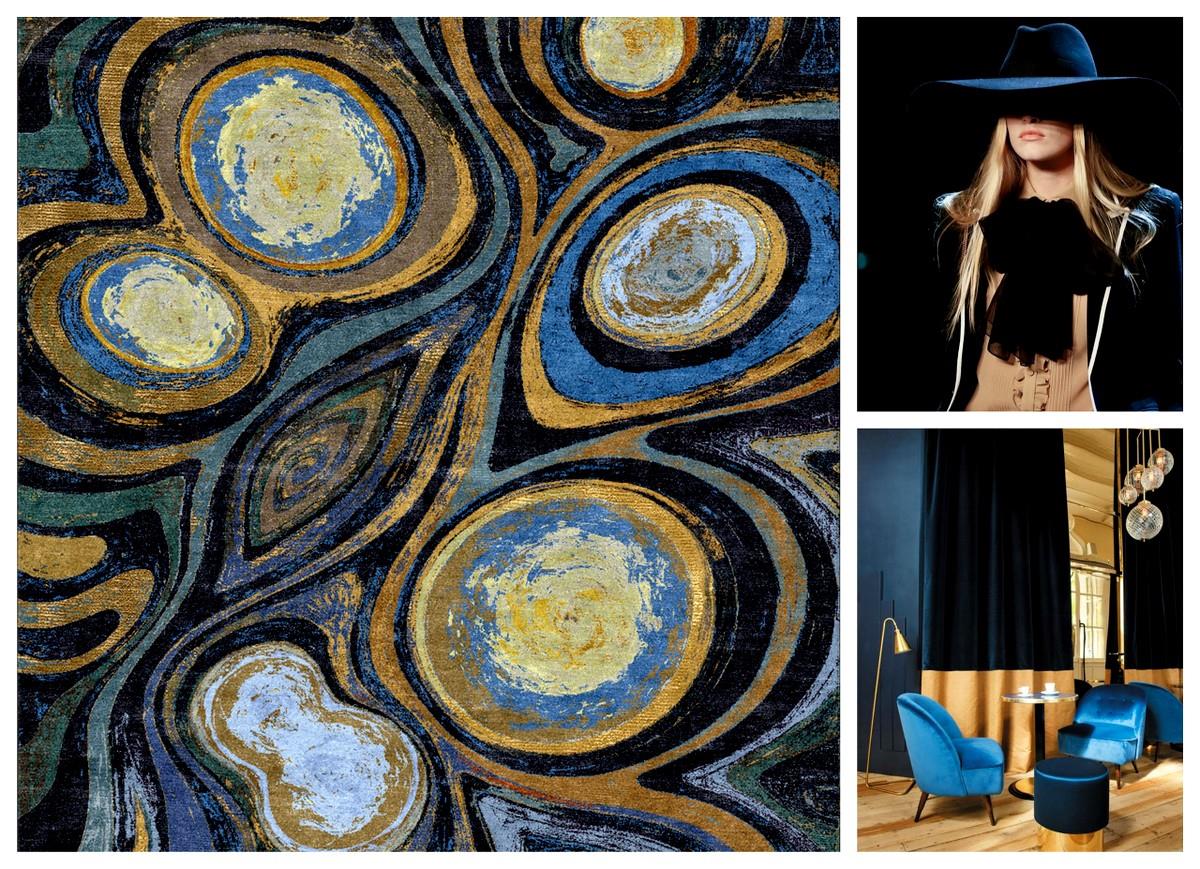 现代轻奢抽象不规则纹理图案地毯贴图