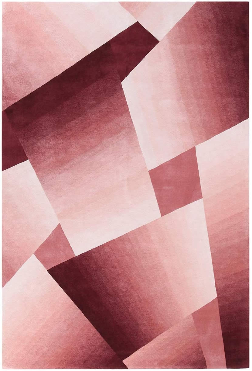 现代风格红粉色渐变图案地毯贴图