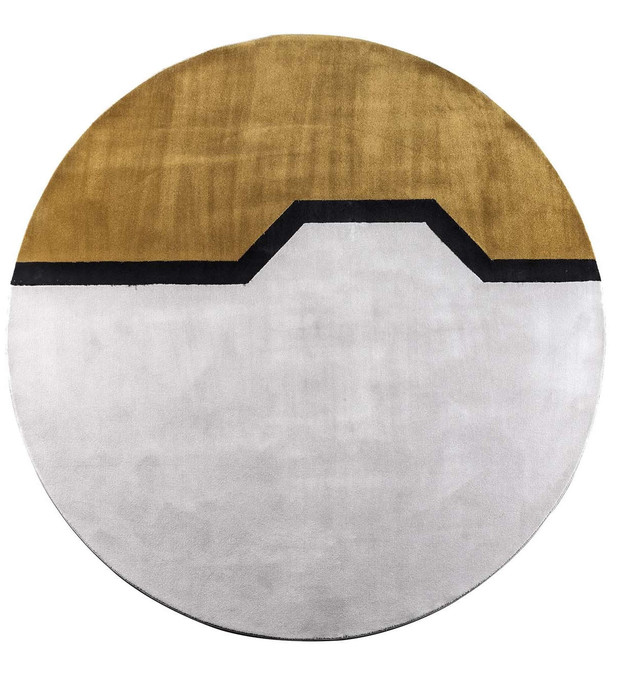 现代简奢皮卡丘圆形图案地毯贴图