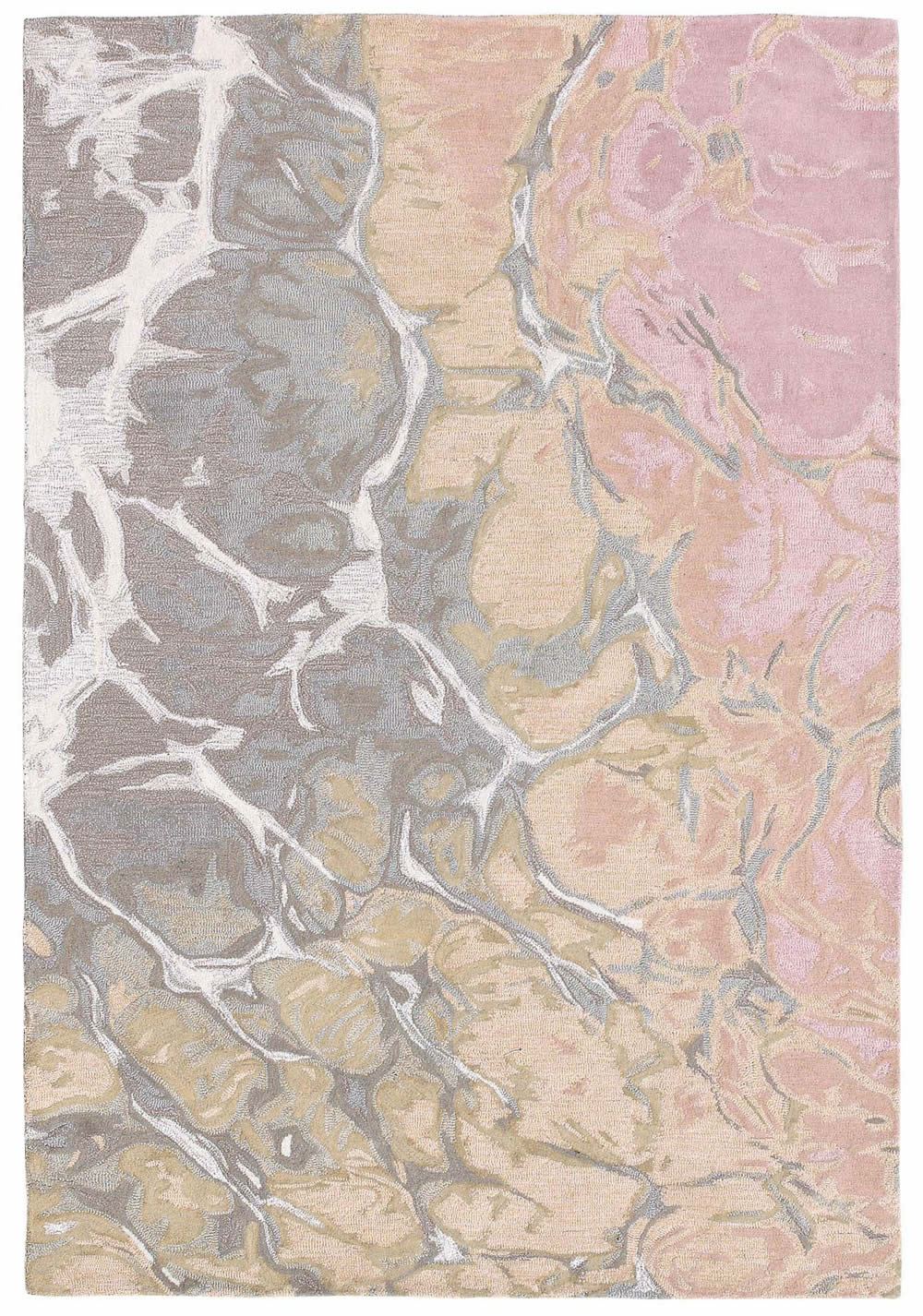 新中式粉黄灰色抽象图案地毯贴图